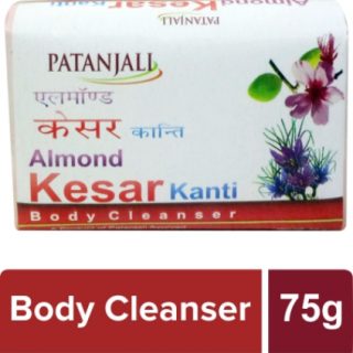 patanjali almond kesar kanti body cleanser, soap